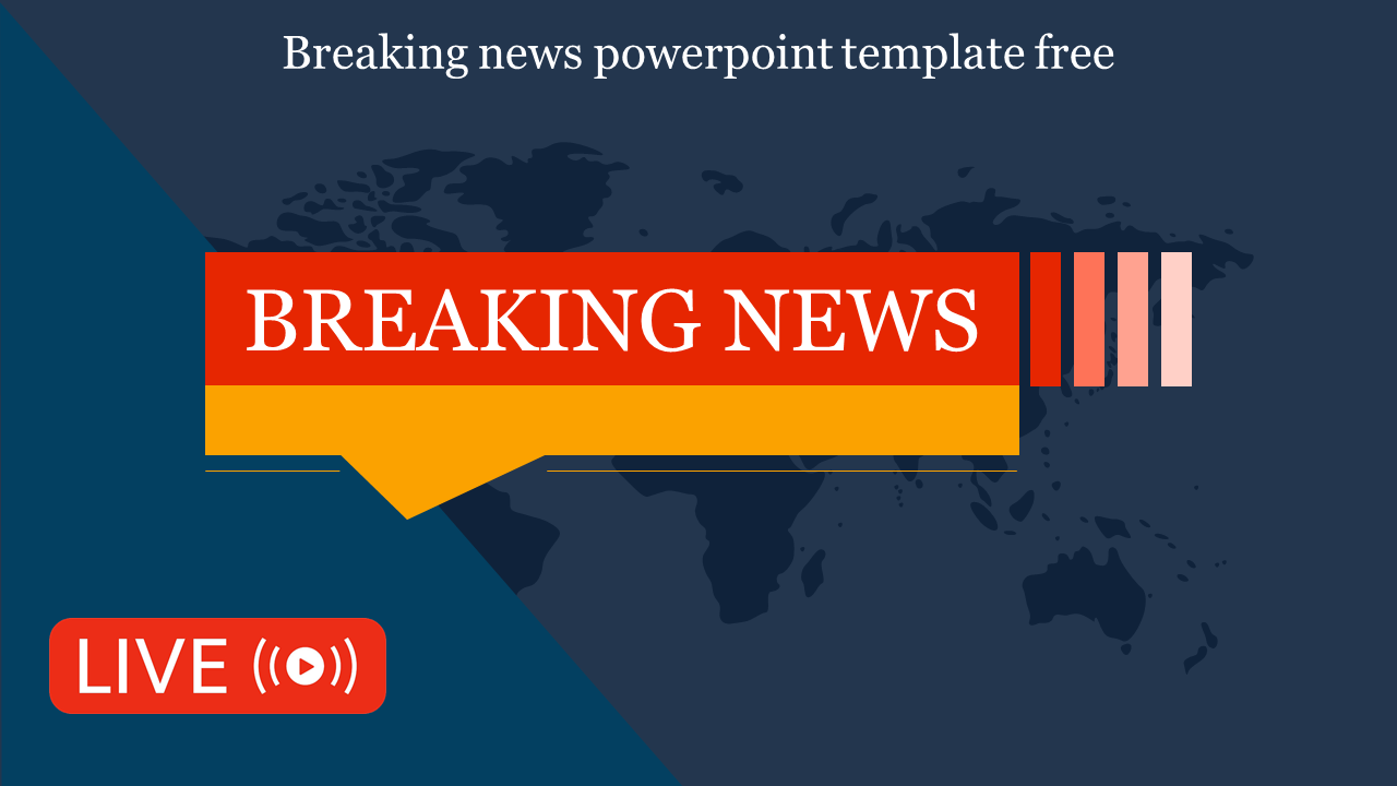 Free - Editable Breaking News PowerPoint Template Free Slide